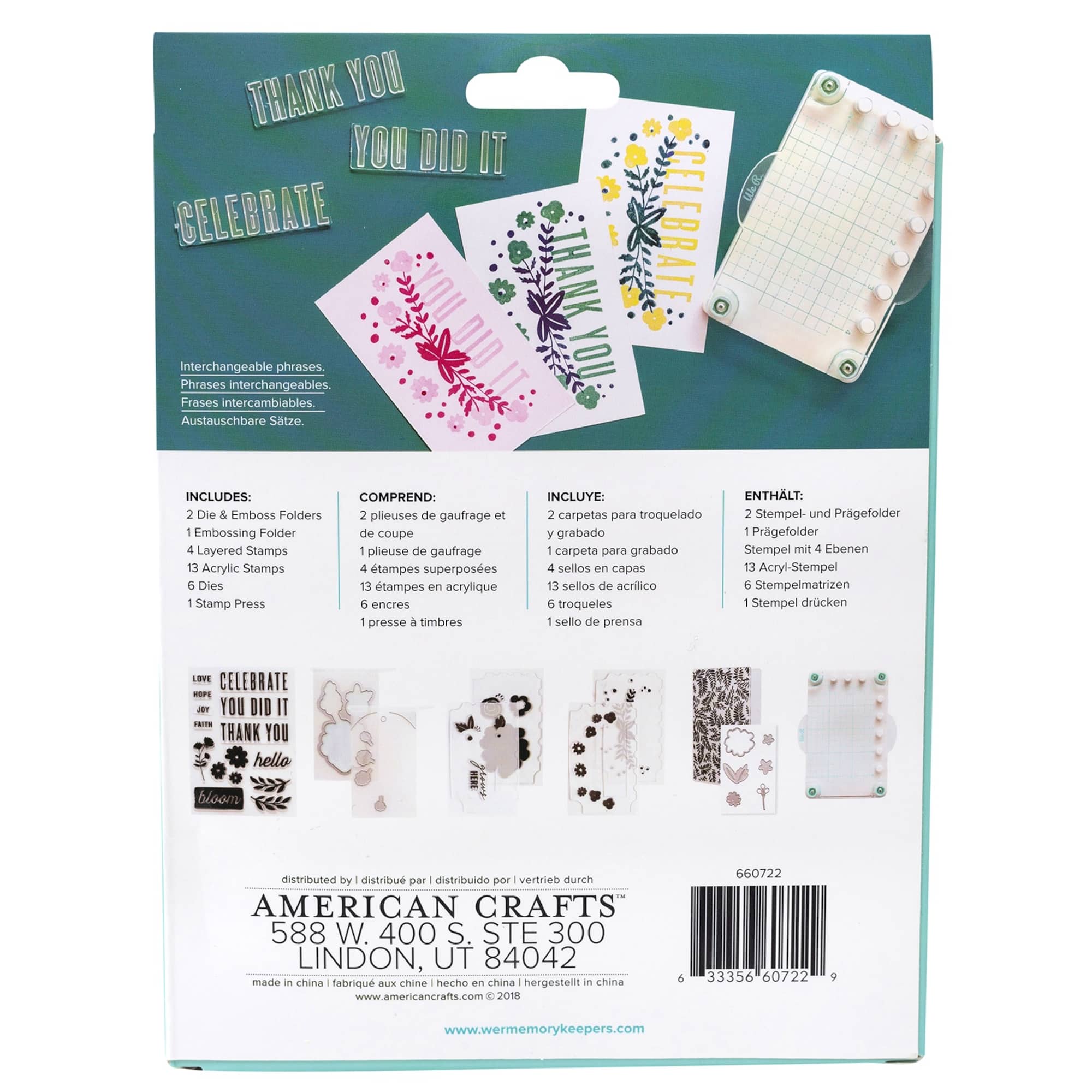 We R Memory Keepers® Floral Stamp, Die & Emboss Kit